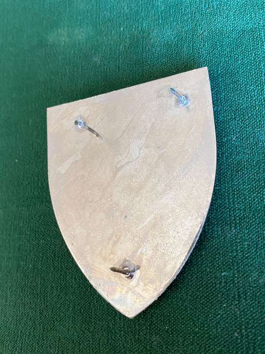 10 ARTILLERY DEFENCE SCHOOL FLASH-SILVER LEAF 2ND TYPE- 3 PINS