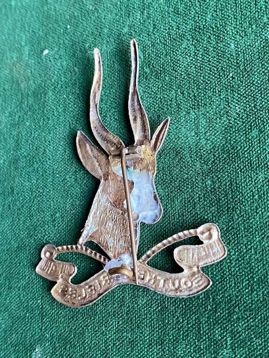 SOUTHERN RIFLES SILVER PLATED SLOUCH HAT BADGE-WORN 1914-1915