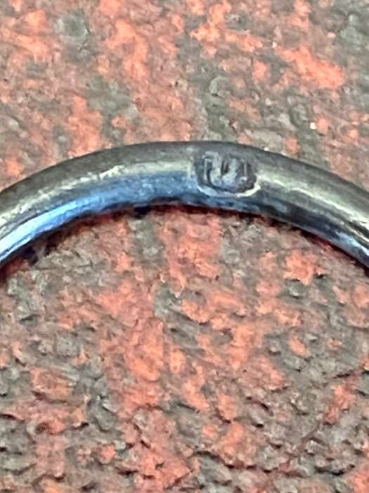 ORIGINAL WW1 2ND CLASS (EKZ) IRON CROSS-STAMP ON THE RING