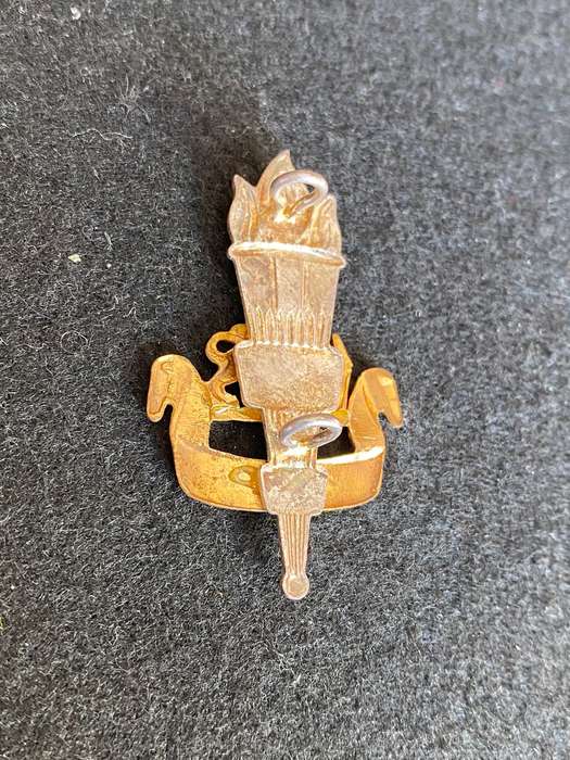 RHODESIAN EDUCATION CORPS CAP BADGE- WORN 1970-1980- 2 LUGS
