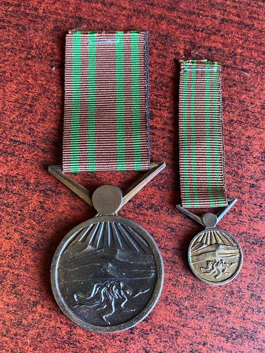 SWA POLICE MEDAL FOR FAITHFUL SERVICE 1981-FULL SIZE + MINIATURE