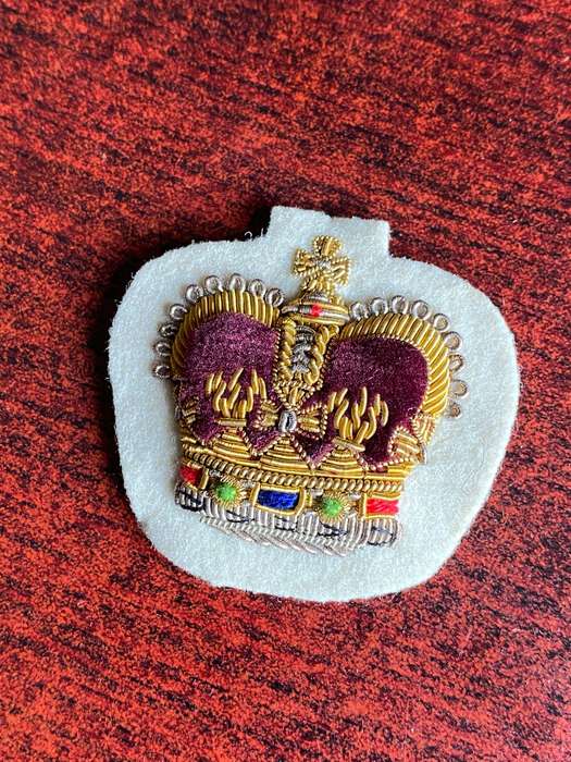 BRITISH ARMY WO CLASS 2 RANK BADGE FOR ROYAL CORPS OF TRANSPORT