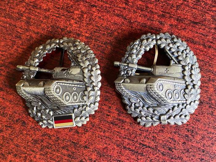 GERMAN BUNDESWEHR CAP BADGE-EARLY PATTERN AND LATER PATTERN-SOLD TOGETHER