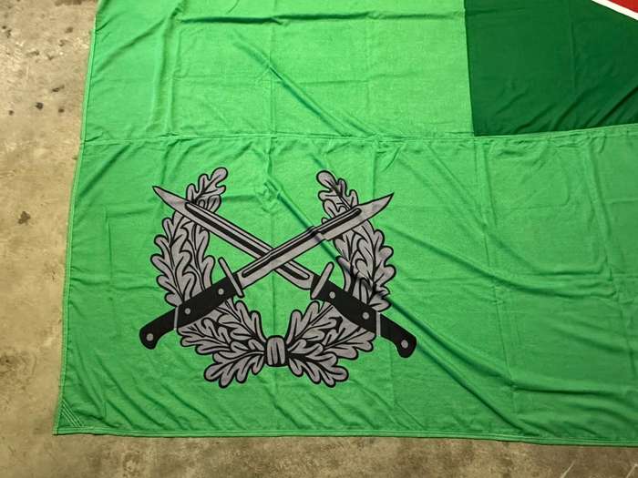 LARGE CEREMONIAL SIZE) NAMIBIAN FLAG- LABELLED-COTTON,DOUBLE SIDED-CONDITION UNUSED-MEASURES 180X260
