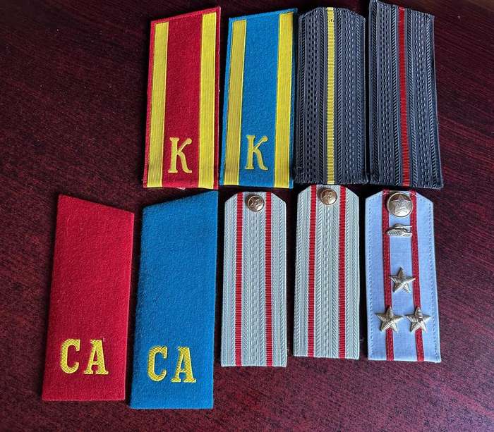 SELECTION OF RUSSIAN RANK BOARDS-SOLD TOGETHER