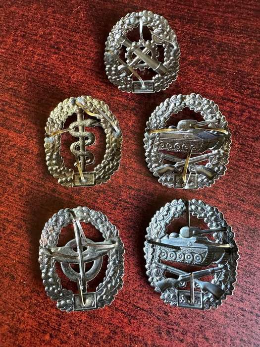 GERMAN BUNDESWEHR PROFICIENCY BADGES- 5 SOLD TOGETHER