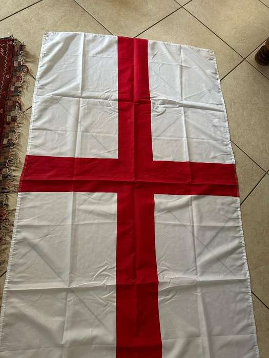 FLAG FOR GUERNSEY-POLYESTER-MEASURES 90X55CM-DOUBLE SIDED-CONDITION UNUSED