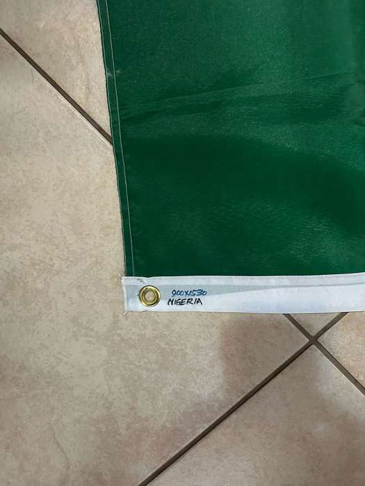 Nigeria Flag Cotton Double Sided 90x153cm with SA Flag Polyester 63x90cm