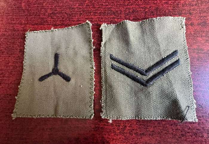 Rhodesia airforce rank and leading aircraftsman patch. Worn 1970's-80.