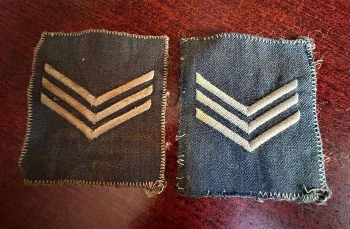 Rhodesia airforce rank pair for sergeant. 1970's-80.