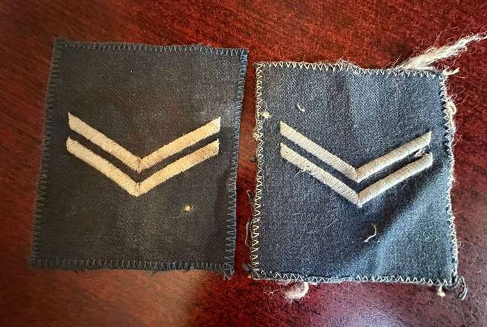 Rhodesia air force rank pair for corporal. 1970-80