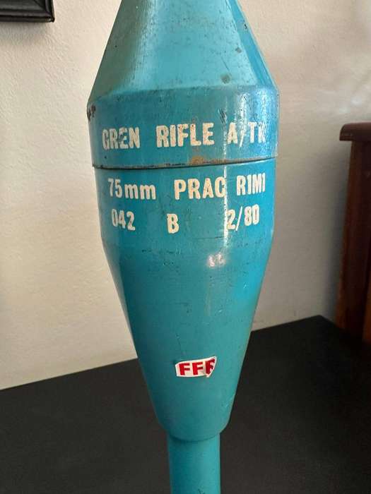 SA Manufactured anti tank rifle grenade. This is a practice grenade. Deactivated. Height 36mm.
