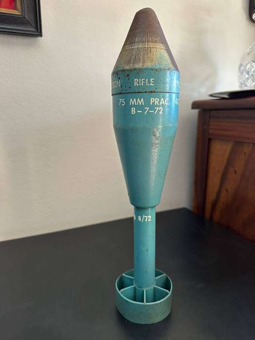SA Manufactured anti tank rifle grenade. This is a practice grenade. Deactivated. Height 36cm.