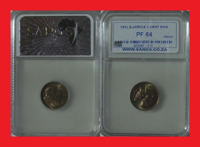 South Africa 1965 1c English Proof Coin