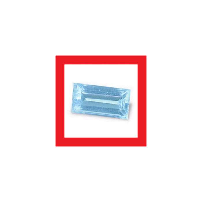 Aquamarine [Brazil] - Faceted Rectangle Shape - 0.11cts