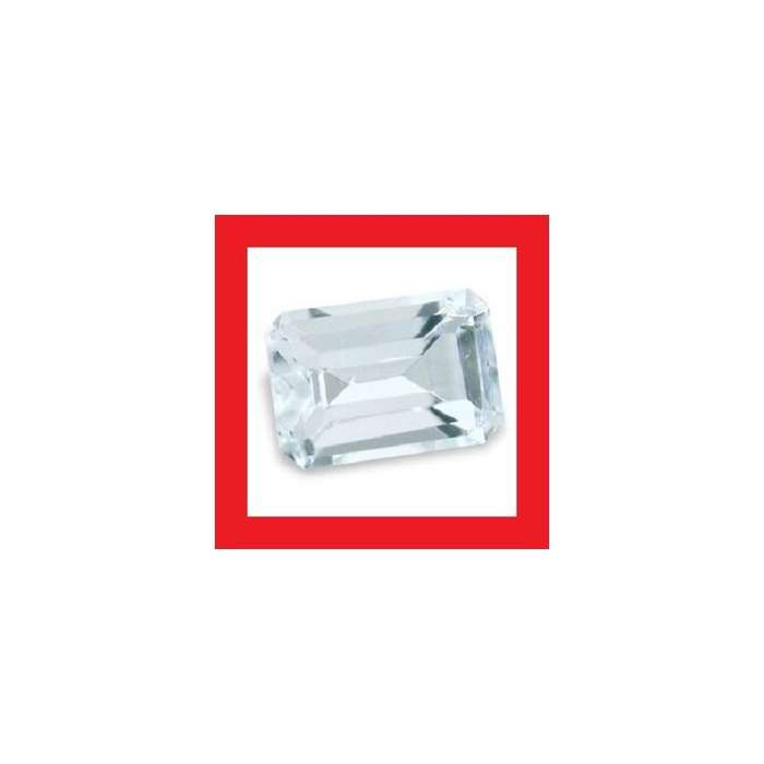 Aquamarine [Africa] - Faceted Rectangle Shape - 0.23cts