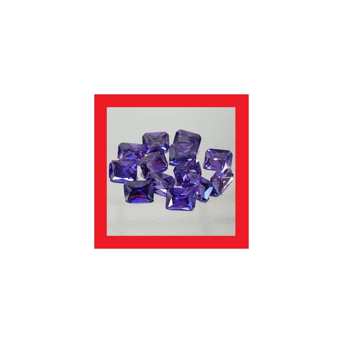 Cubic Zirconium - Faceted Rectangle Shape - 2.78cts