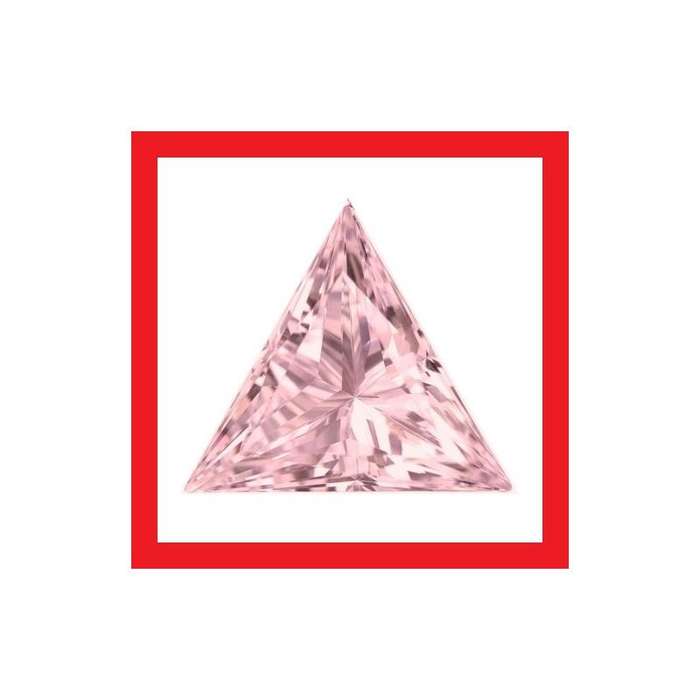 Cubic Zirconium - Faceted Triangle Shape - 2.90cts