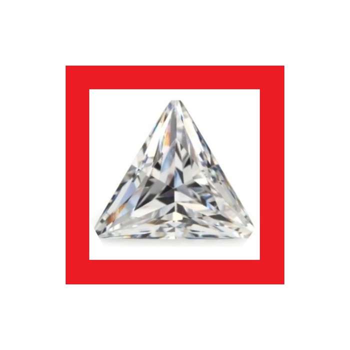Cubic Zirconium - Faceted Triangle Shape - 6.40cts