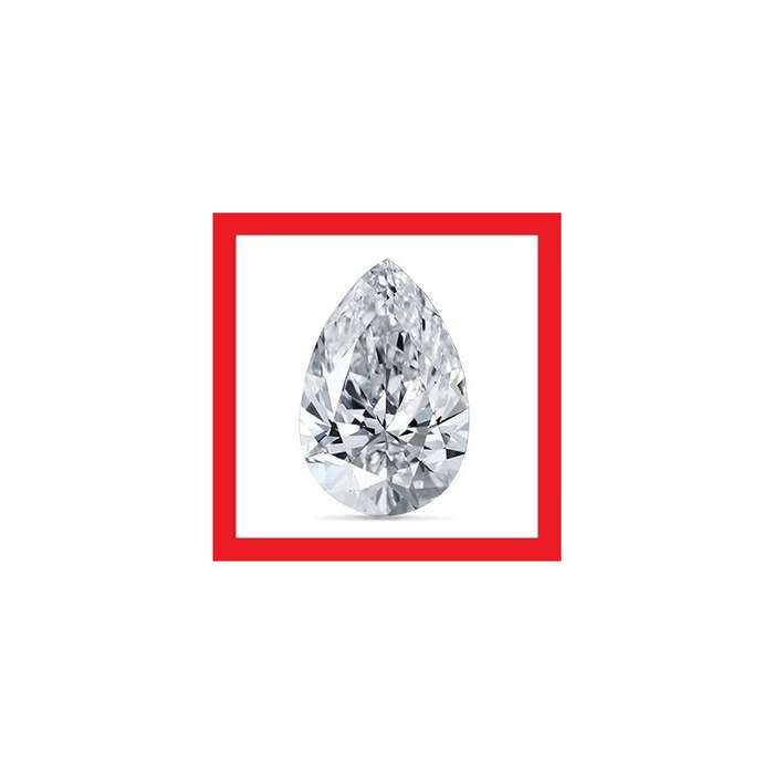 Cubic Zirconium - Faceted Pear Shape - 1,47cts