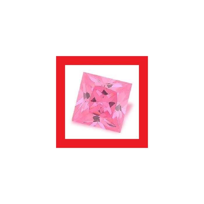 Cubic Zirconium - Faceted Square Shape - 0.41cts To 0.45cts - Parcel Of Four