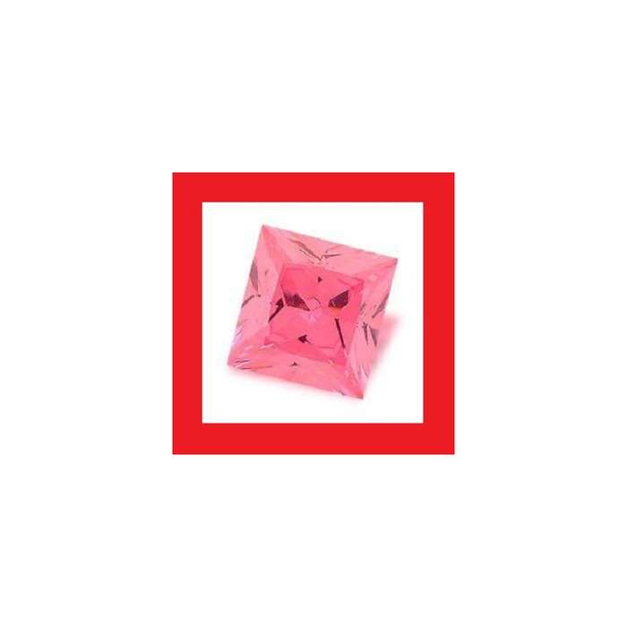 Cubic Zirconium - Faceted Square Shape - 9.43cts
