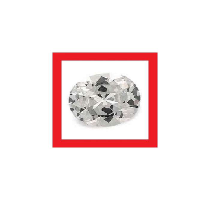 Cubic Zirconium - Faceted Oval Shape - 2.08cts