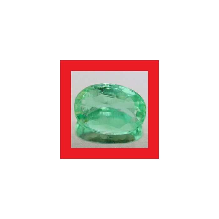 Emerald [Brazil] - Faceted  Oval Shape - 0.764cts