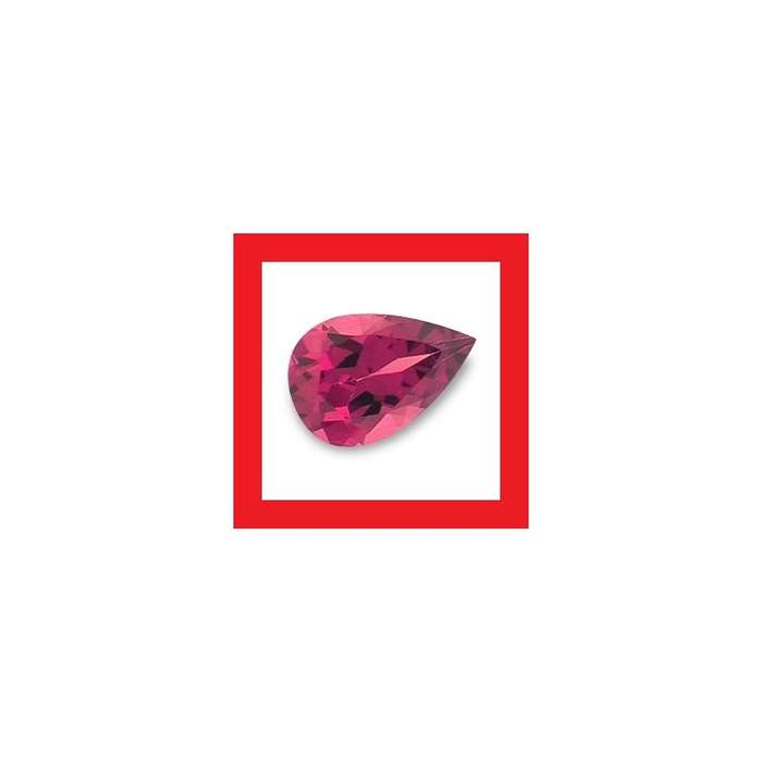 Garnet [Rhodolite Africa] - Faceted Pear Shape - 0.26cts