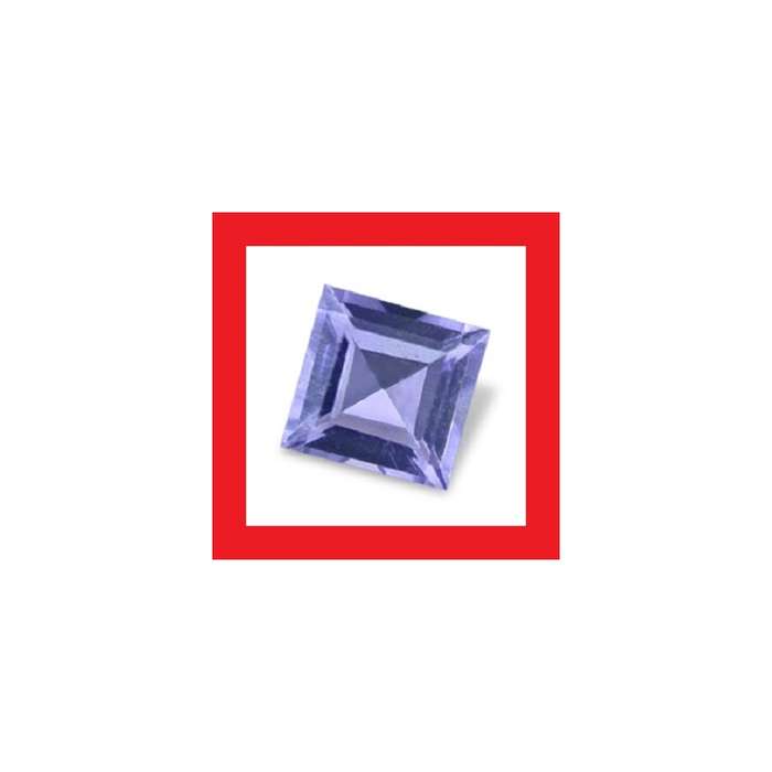 Iolite [Africa] - Faceted Square Shape - Parcel Of 4 Total Weight 0.20cts