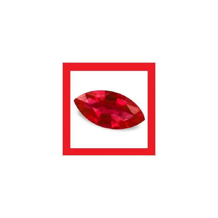 Ruby [Madagascar] - Faceted Marquise Shape - 0.24cts
