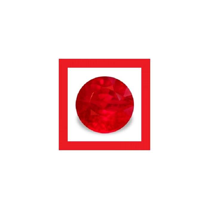 RUBY (MYANMAR) - Top Pigeon Blood Red Round Facet - 0.11cts