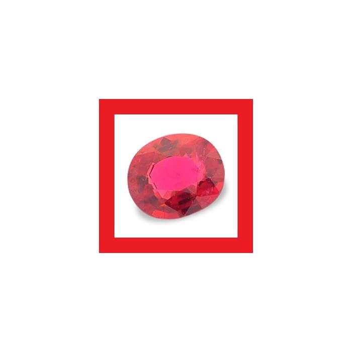 Ruby [Myanmar] - Faceted Oval Shape - 0.72cts