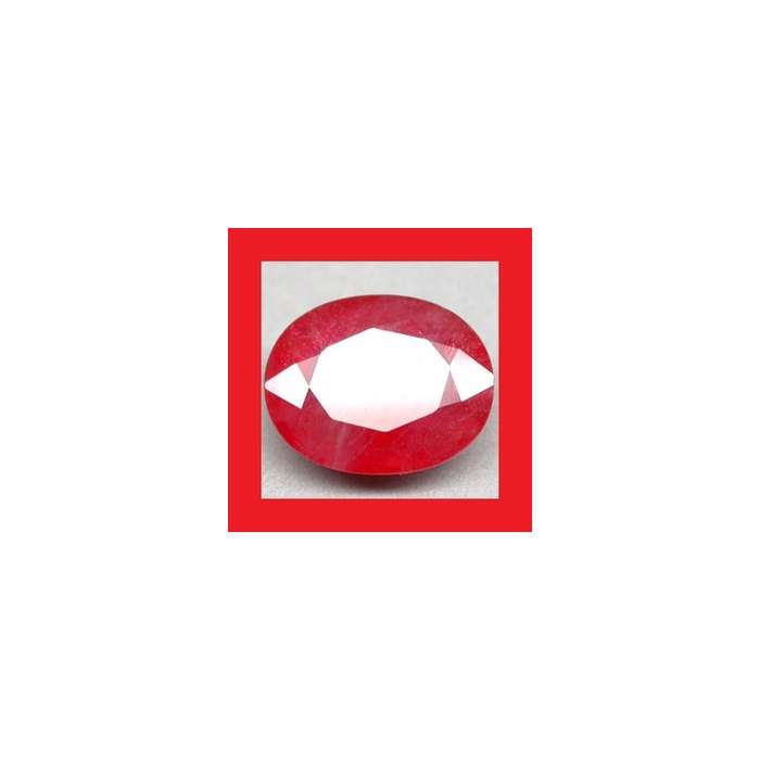 Ruby [Madagascar] - Faceted Oval Shape - 3.17cts