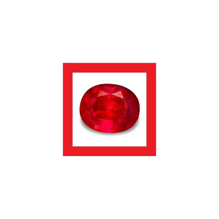 Ruby [Madagascar] - Faceted Oval Shape - 0.585cts