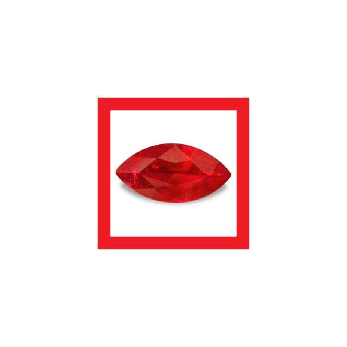 Ruby [Madagascar] - Faceted Marquise Shape - 0.52cts
