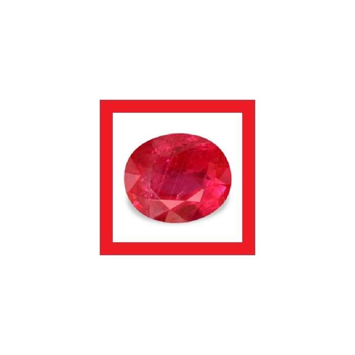 Ruby [Myanmar] - Faceted Oval Shape - 0.62cts
