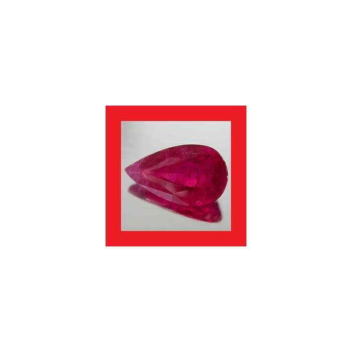 Ruby [Madagascar] - Faceted Pear Shape - 1.055cts