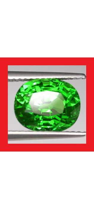 Tsavorite [Kenya] - Faceted Oval Shape - 3.89cts