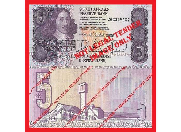 C.L. Stals R5 1st Issue UNC Banknote Serial CG2348307