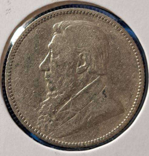 *** SCARCE - 1893 - ZAR 1 SHILLING IN MYLAR #34 ***
