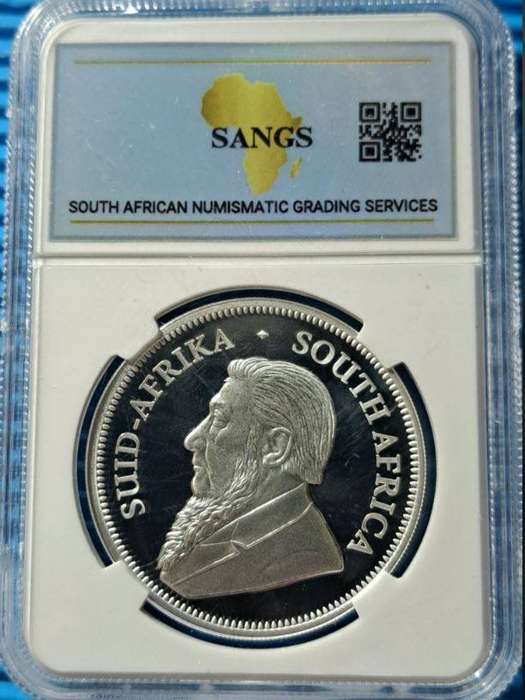 *** 2025 - SA SILVER PROOF KRUGERRAND WITH JHB COIN FAIR PRIVY - FIRST RELEASE  SANGS PF70 ***