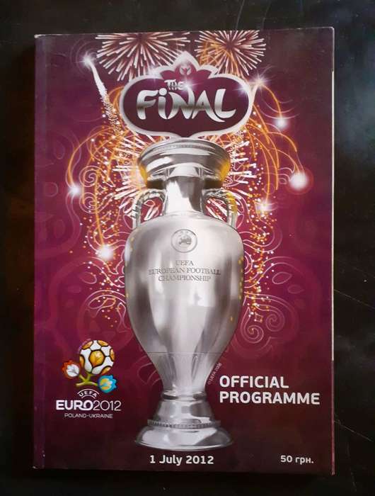 Spain vs Italy 2012 Euro Final Match Programme