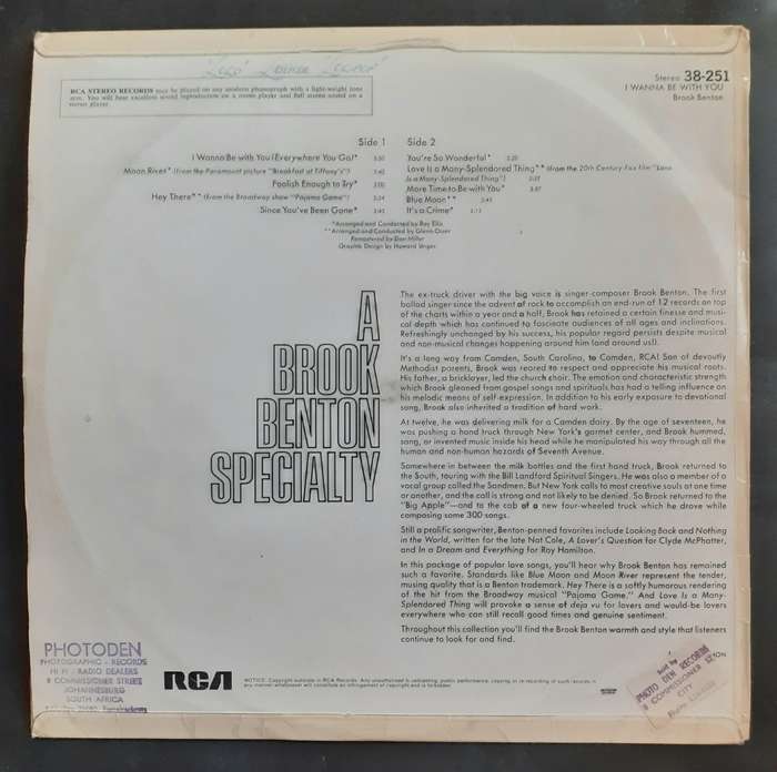 Brook Benton - I Wanna Be With You LP Vinyl Record