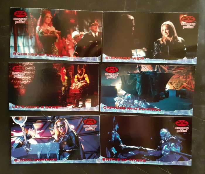 Batman & Robin Collection of 6 Trading Cards