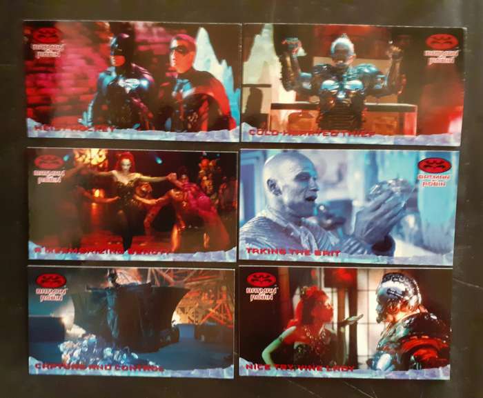 Batman & Robin Collection of 6 Trading Cards