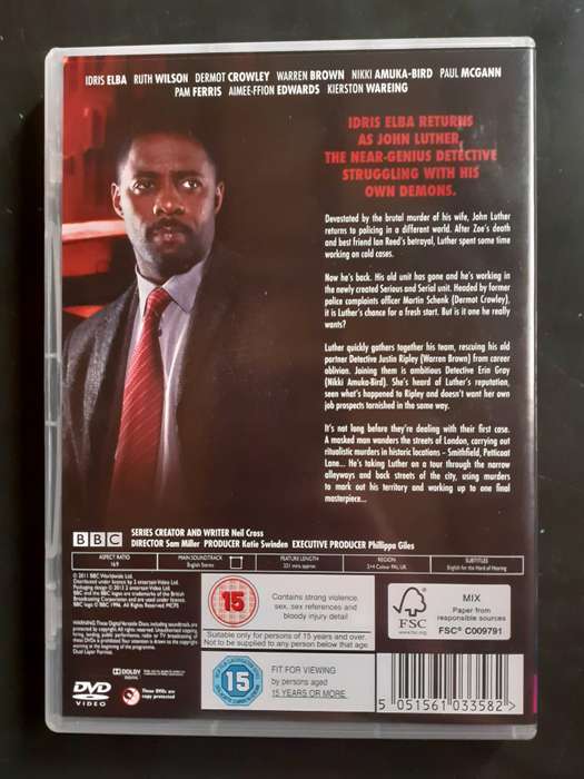 Luther - Idris Elba Series 1-3 Box Set (6 DVD Set)