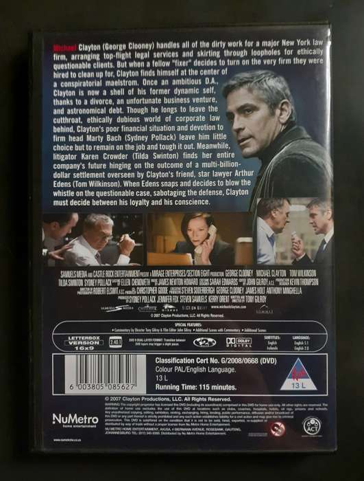 Michael Clayton - George Clooney & Tom Wilkinson (DVD)