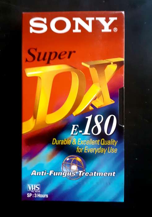 VHS Blank Tape Sony Super DX E-180