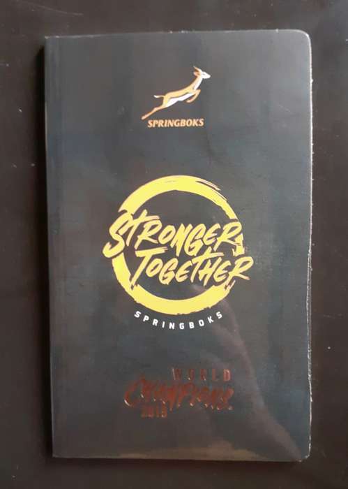 Springboks World Champions 2019 - A5 Size Blank Notebook (New & Sealed)
